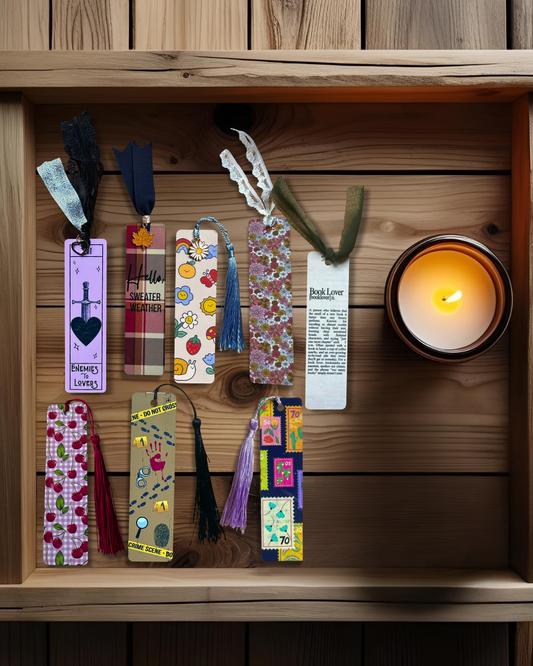 Handmade Metal Bookmark– Sublimated Designs with Optional Charms | Handmade Gifts for Book Lovers & Readers