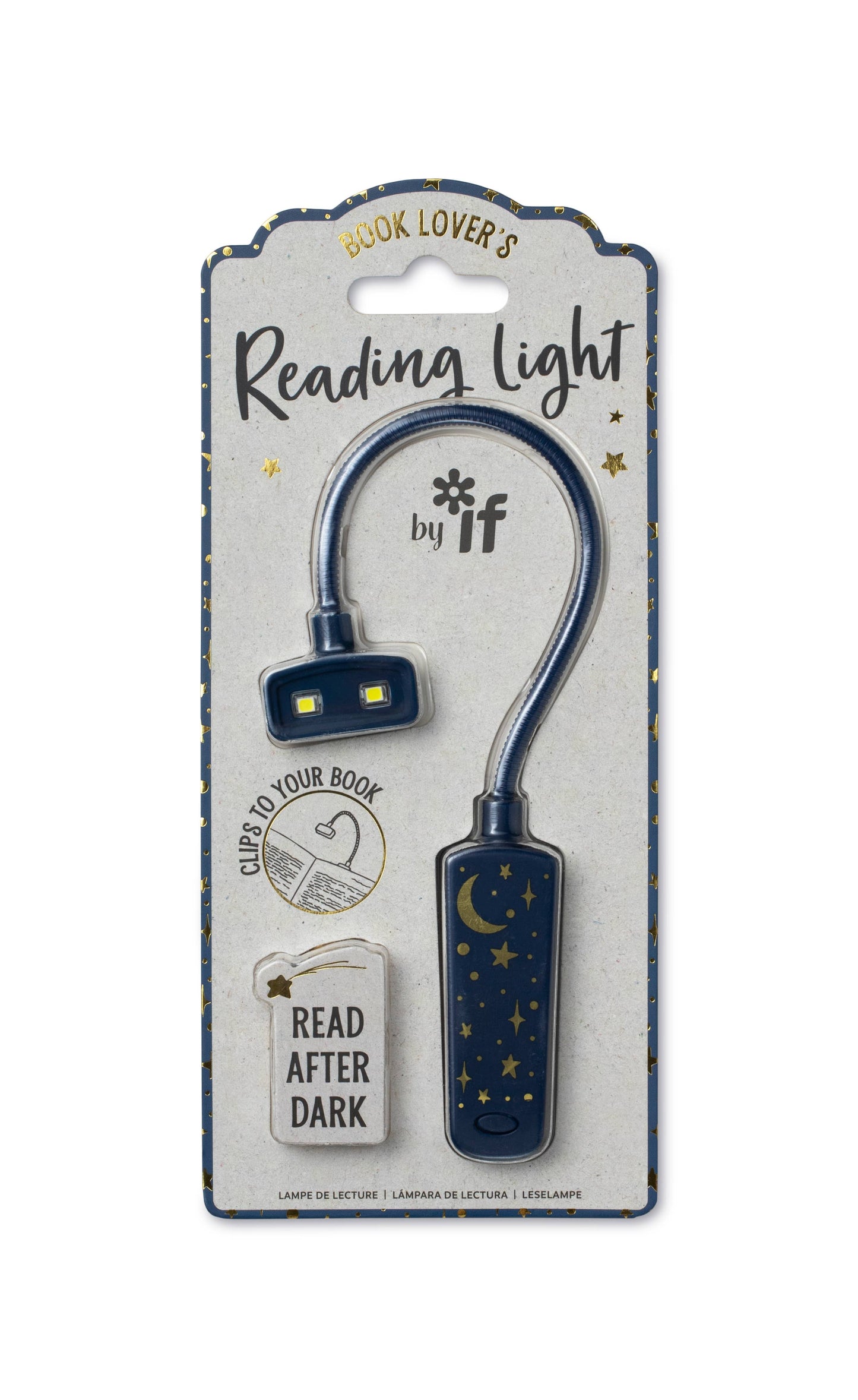 Moon & Stars Book Lover's Dimmable Reading Light Clip On Book Light