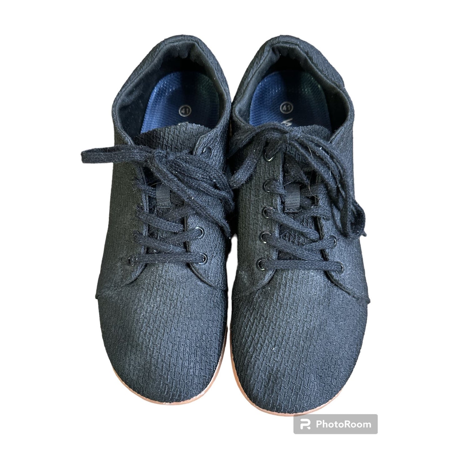 Whitin Barefoot Black Brown Sole Lace Up Athletic Sneakers Size 41
