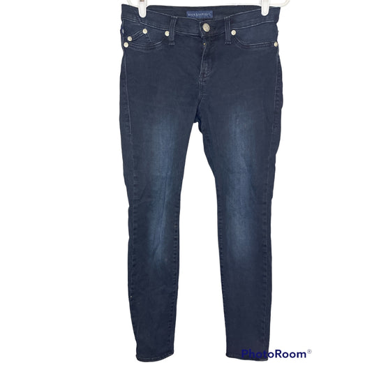 Rock & Republic Black Dark Wash 'Kashmere' High Waisted Skinny Jeans Size 12