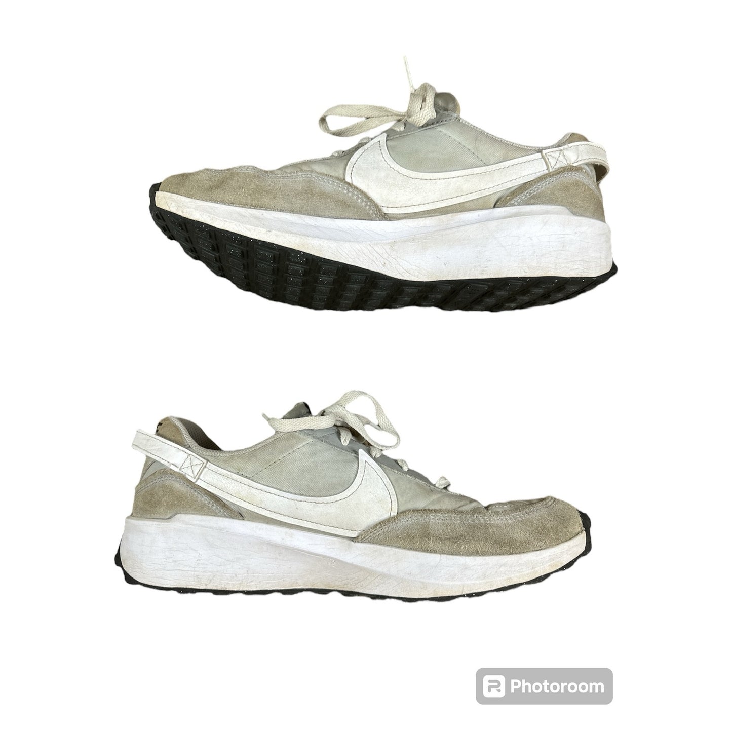 Men’s Nike Waffle Debut Grey White Suede Lace Up Athletic Running Shoe Size 11