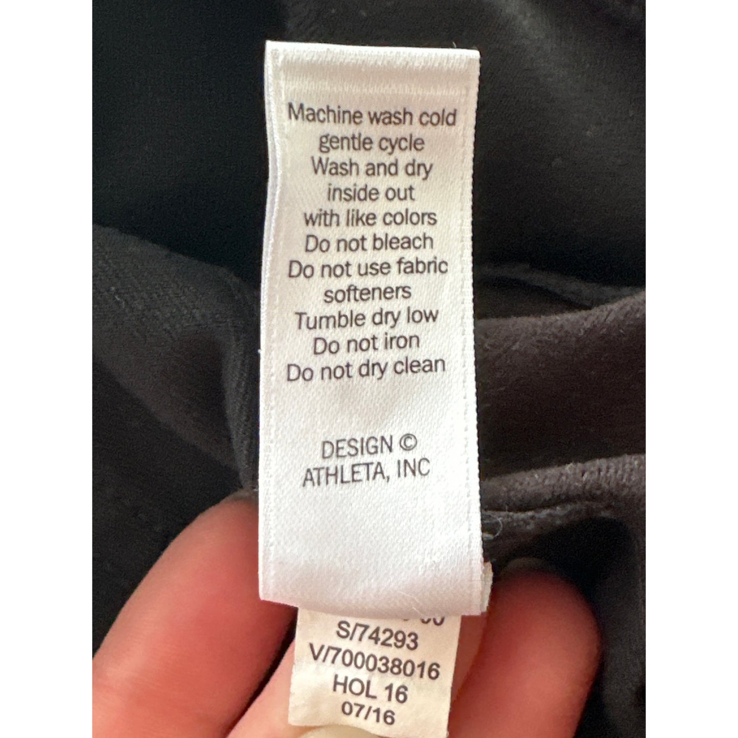 Athleta Black ‘Tux Metro’ Side Stripe Faux Leather Side Stripe Leggings Size S
