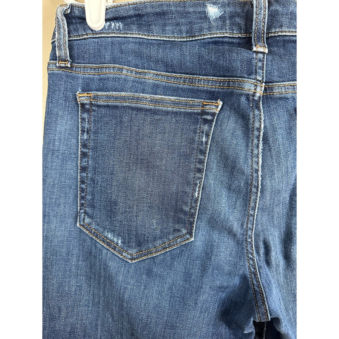 Joe’s Jeans Medium Wash Distressed Skinny Joyce Raw Hem Fringe Blue Jeans Size 31