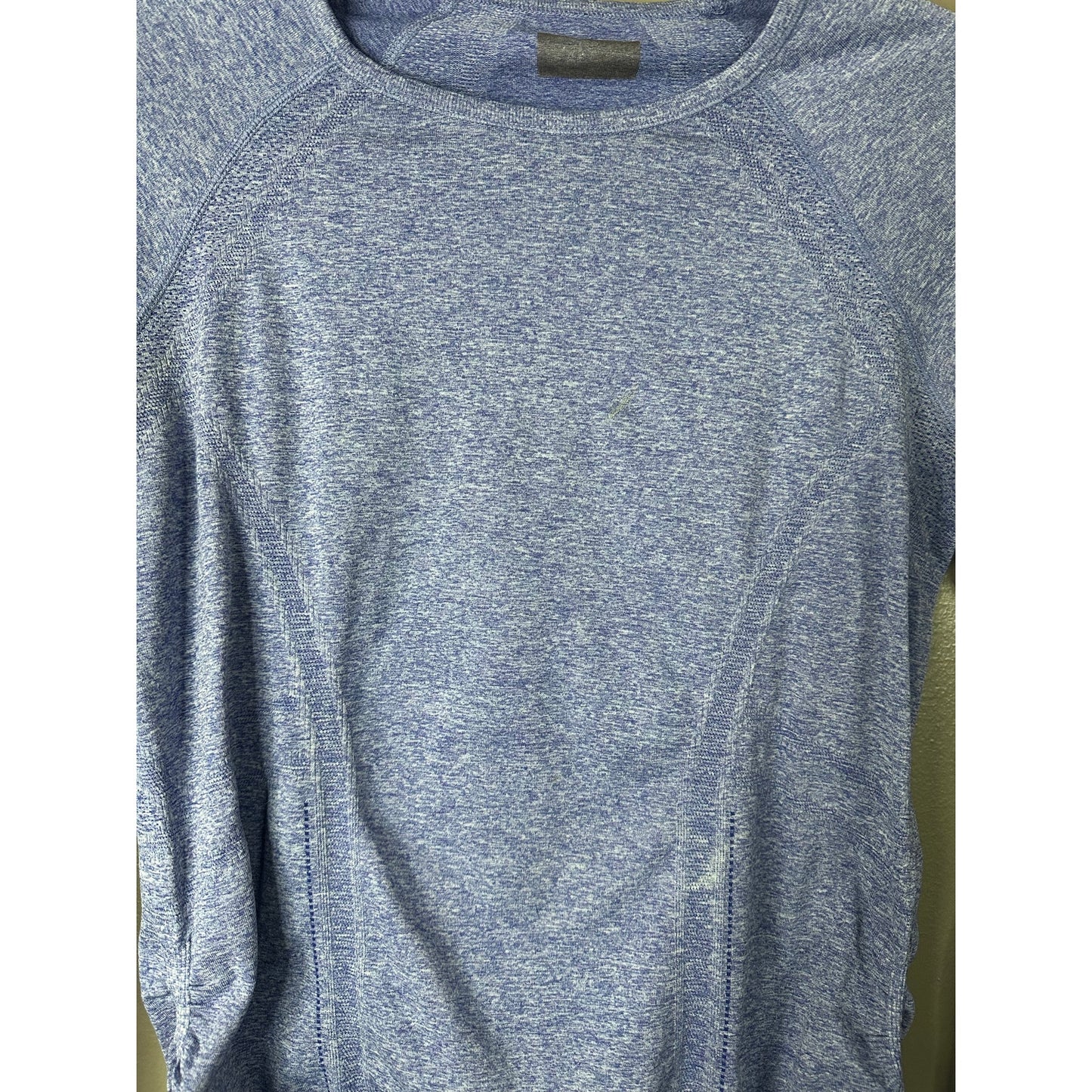 Athleta 'Fast Track' Blue Long Sleeve Athletic Workout Shirt Size Small