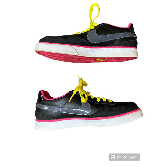 Women' Nike Sweet Ace Black White Yellow Pink Low Top Sneakers Size 8
