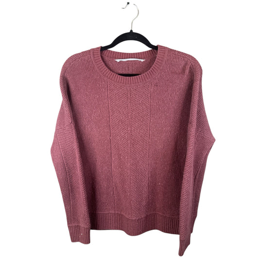 Athleta Habitat Wool Cashmere Maroon Long Sleeve Pull Over Sweater Size Small