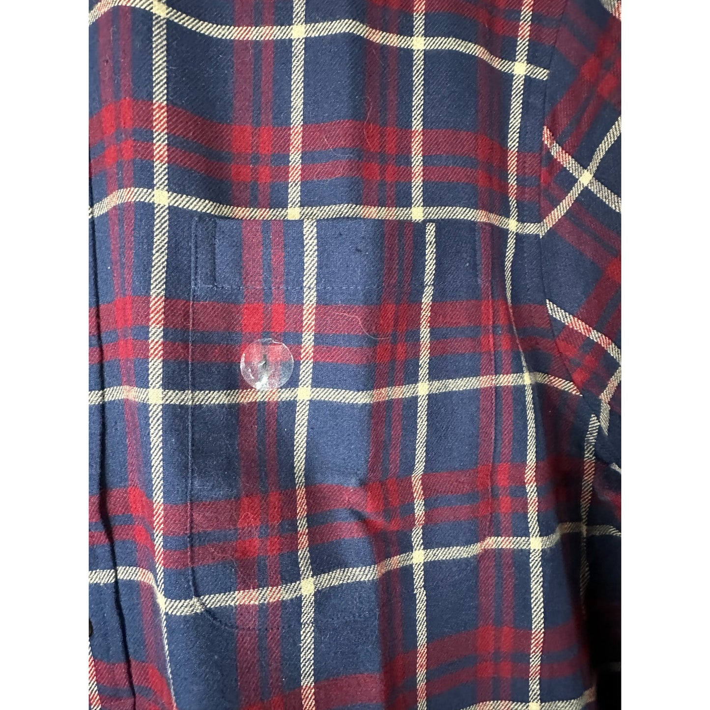 NEW Men’s Saddlebred ‘Classic Fit’ Maroon Blue Button Down Plaid Shirt Size L