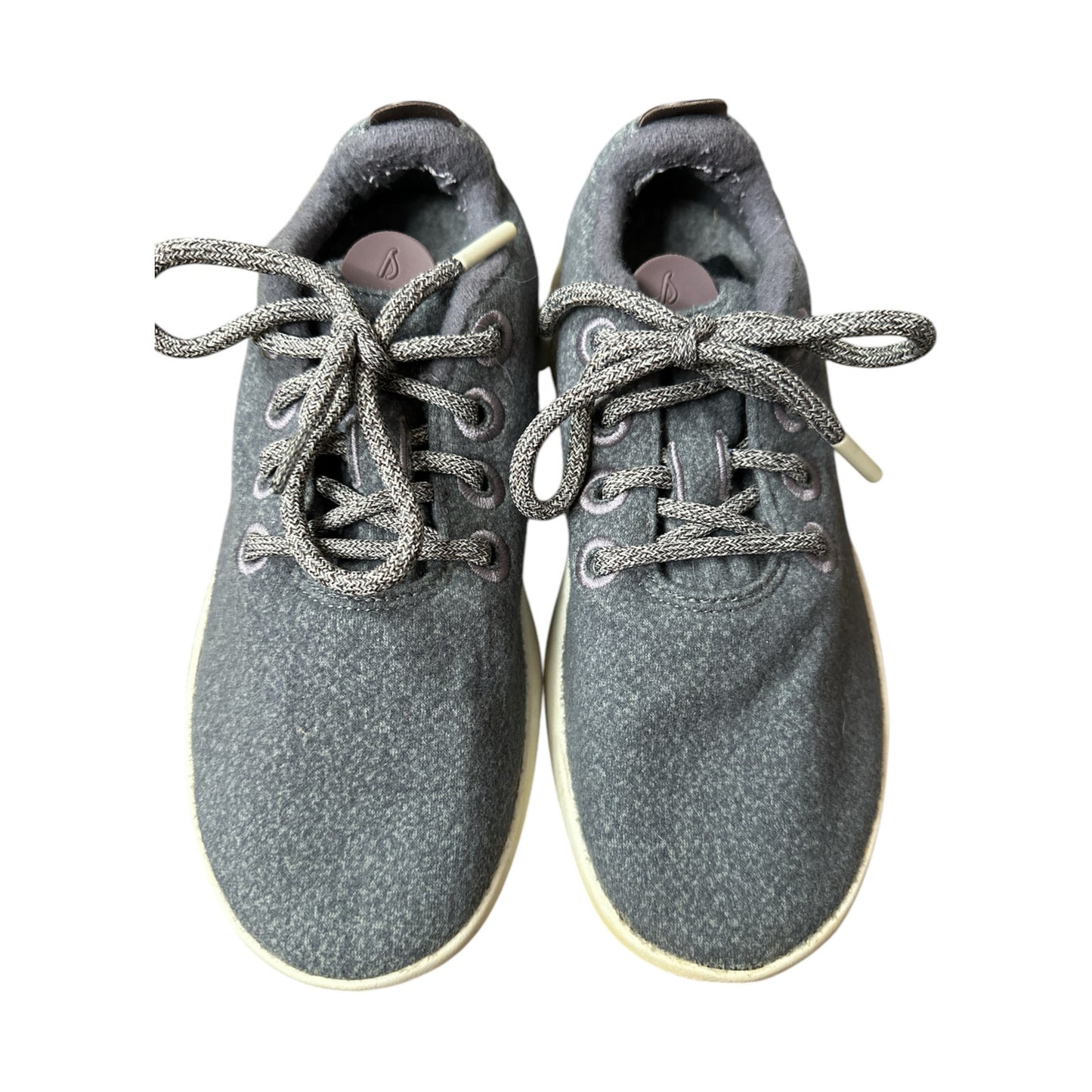 Women’s Allbirds Wool Runners Lace Up Grey White WR Athletic Sneakers Size 7