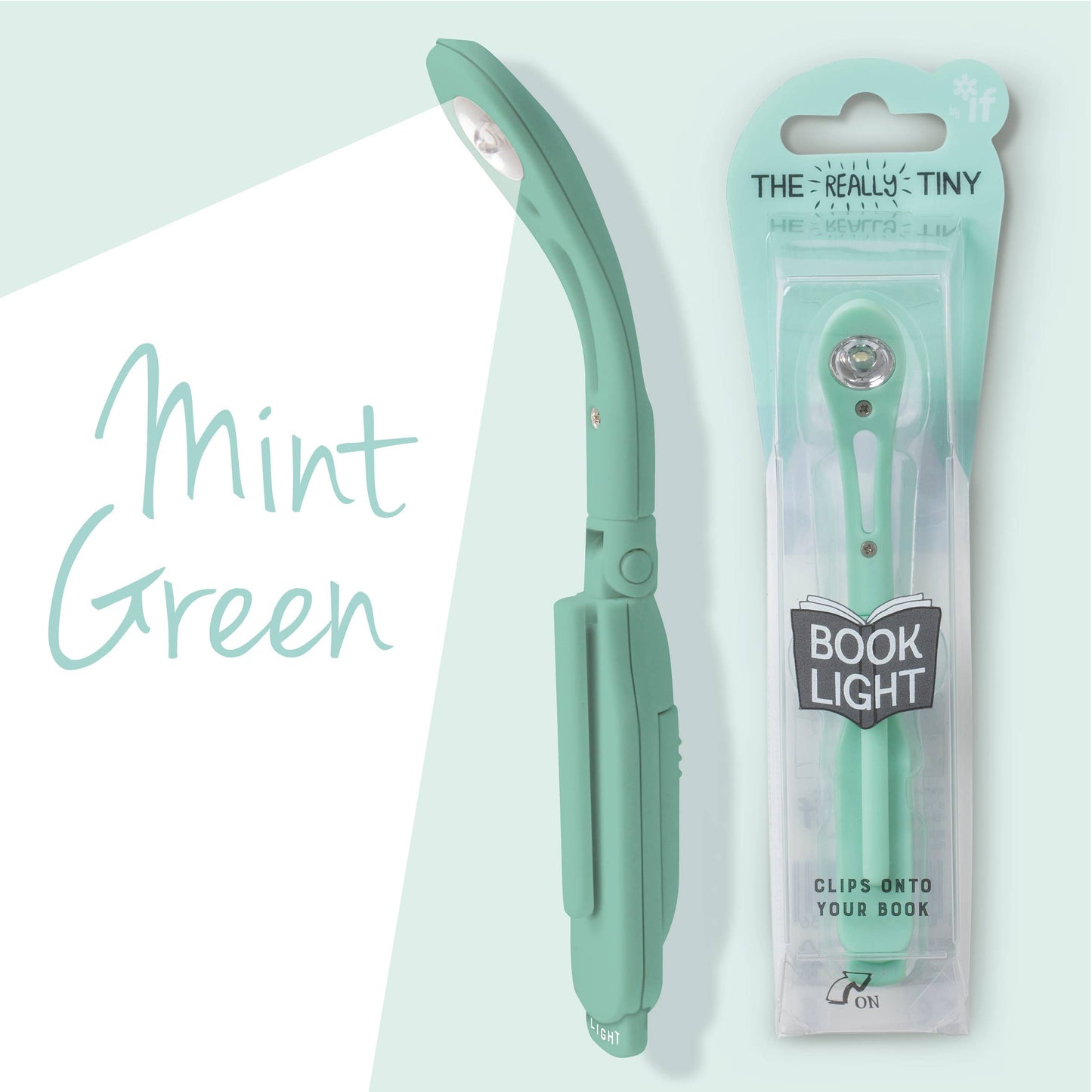 Really Tiny Clip On Adjustable Book Reading Light- Pink, Blue & Mint