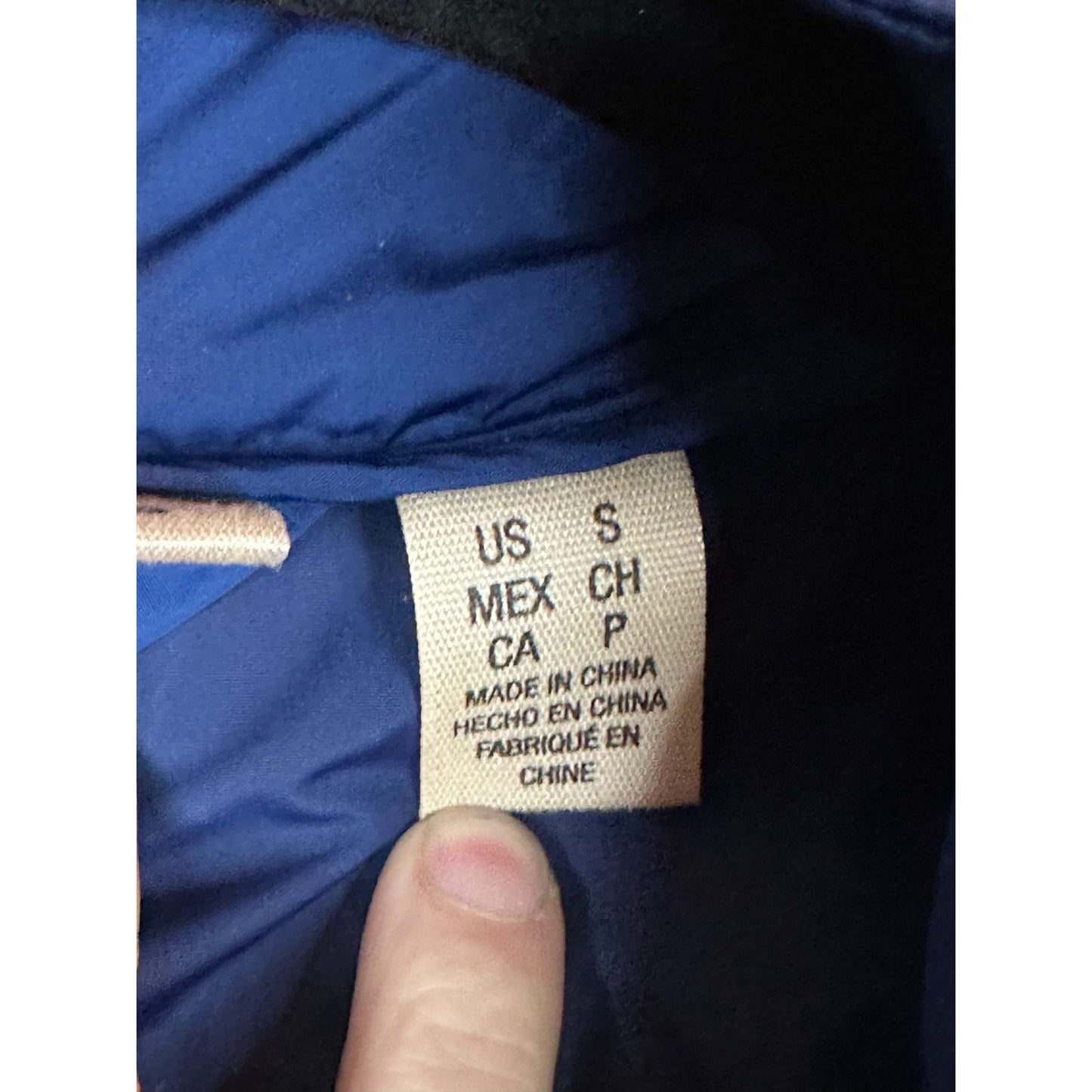 Y2K DKNY Blue Windbreaker Long Sleeve Zip Up Hooded Crop Rain Jacket Size Small
