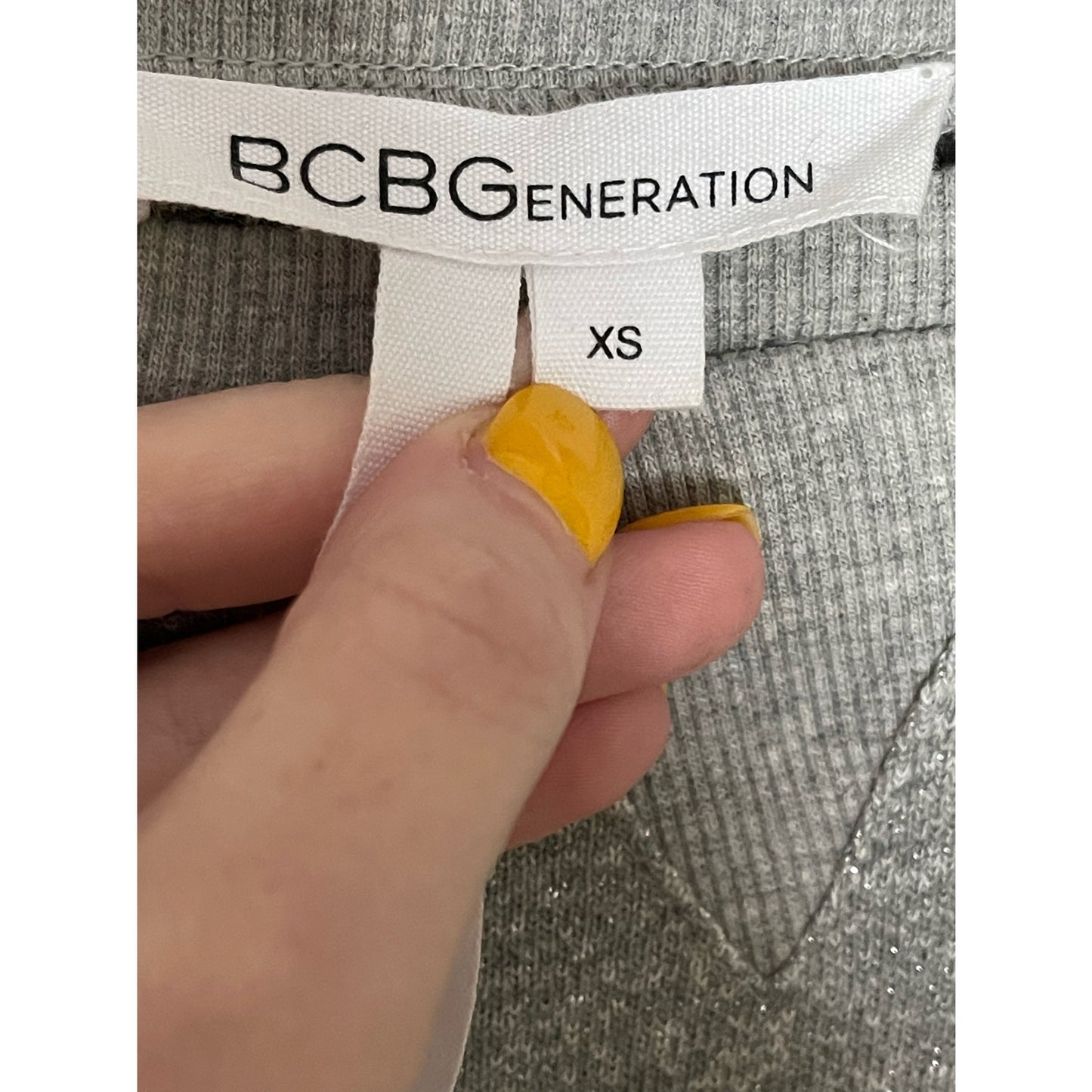 BCBGeneration Long Sleeve Grey Fit Flare Mini Dress XS