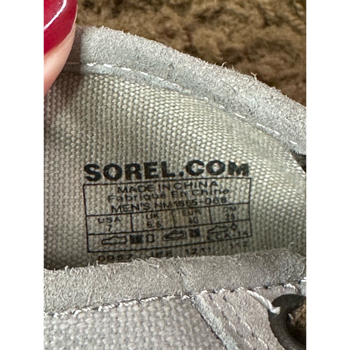 Men's Sorel Sentry Chukka High Tops Lace Up Grey Brown Sneakers Size 7
