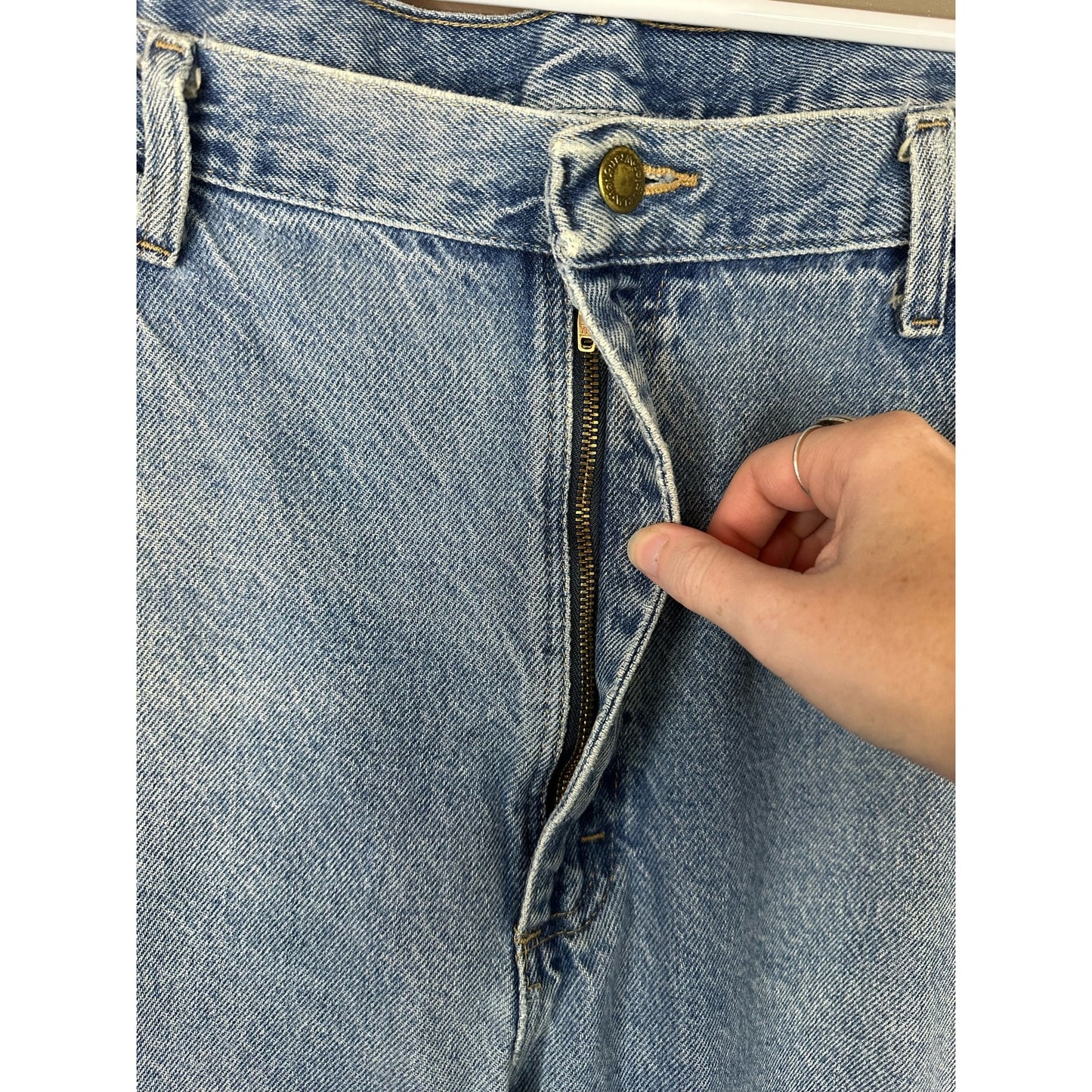 Men’s Wrangler Light Wash ‘Regular Fit’ Blue Jeans Denim Size 40x30
