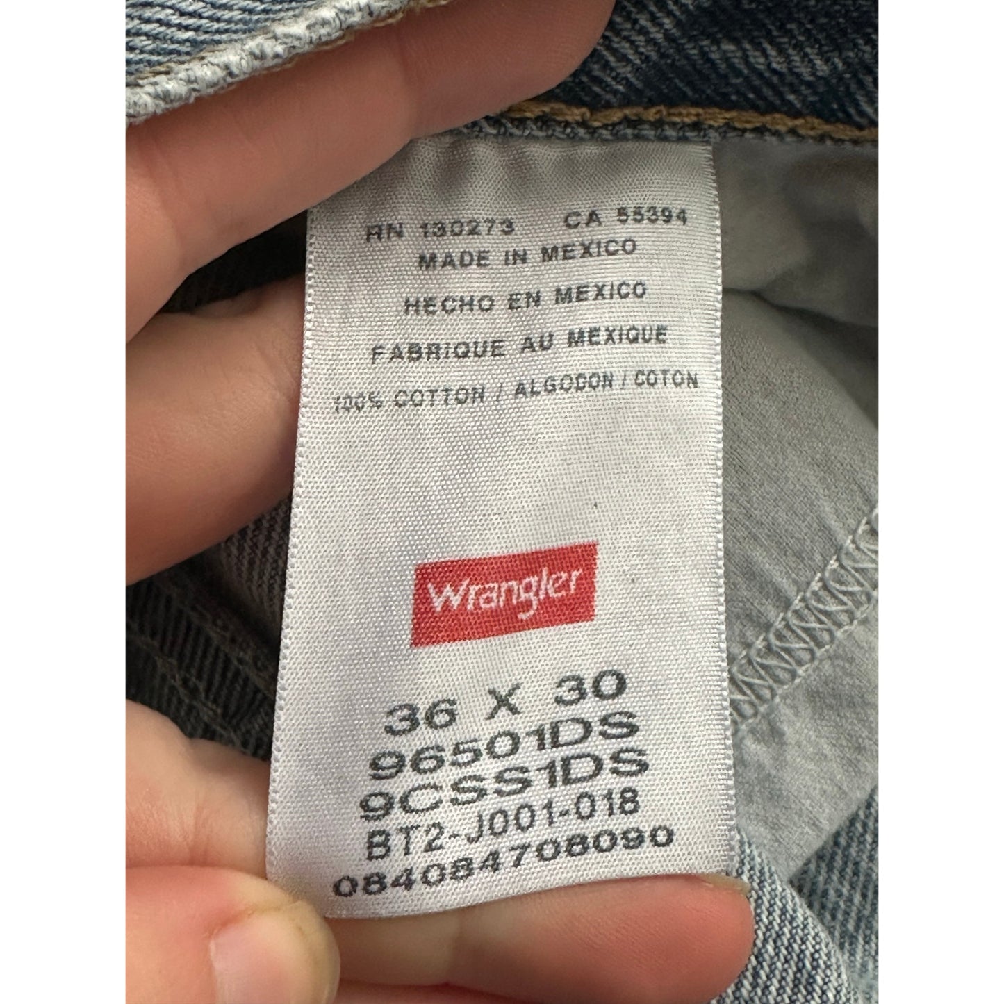 Men’s Wrangler’s 'Five Star Premium Regular Fit' Blue Jean Denim Size 36x30