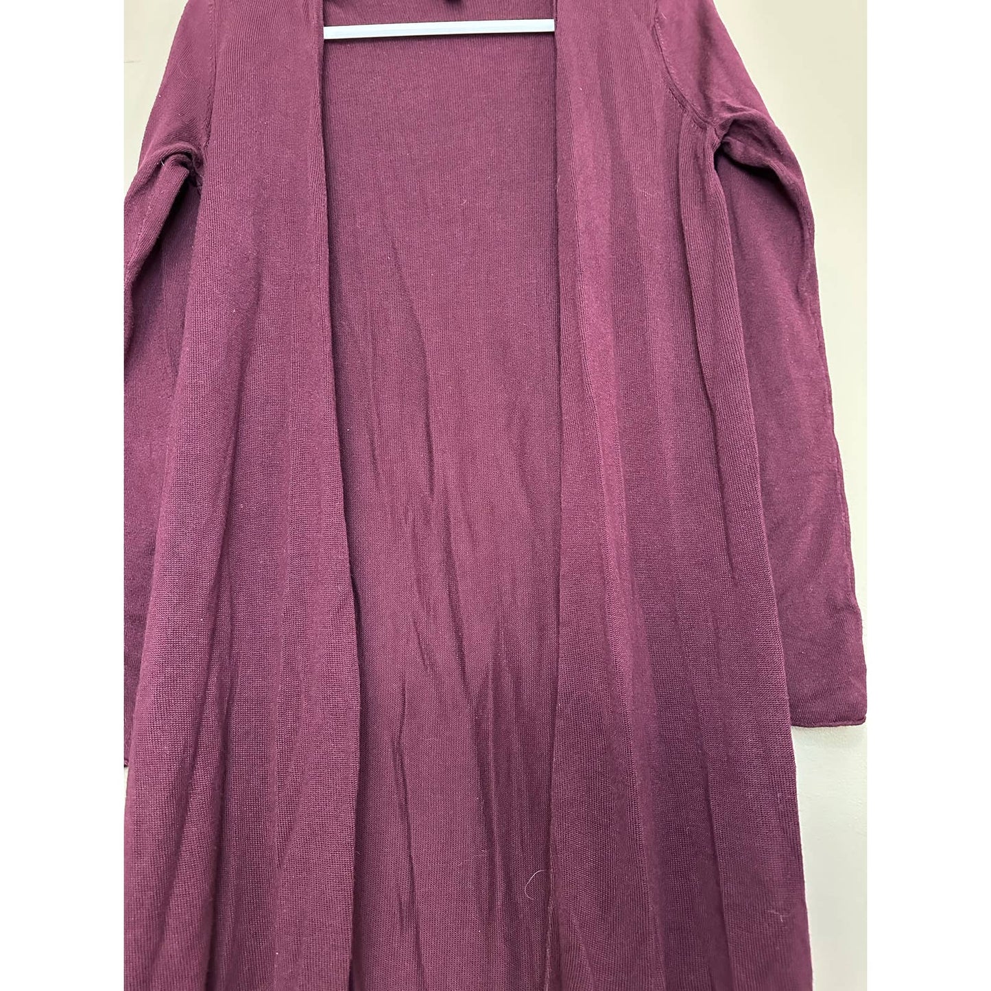 Express Plum Purple Long Sleeve Long Cadigan/ Duster Size XS