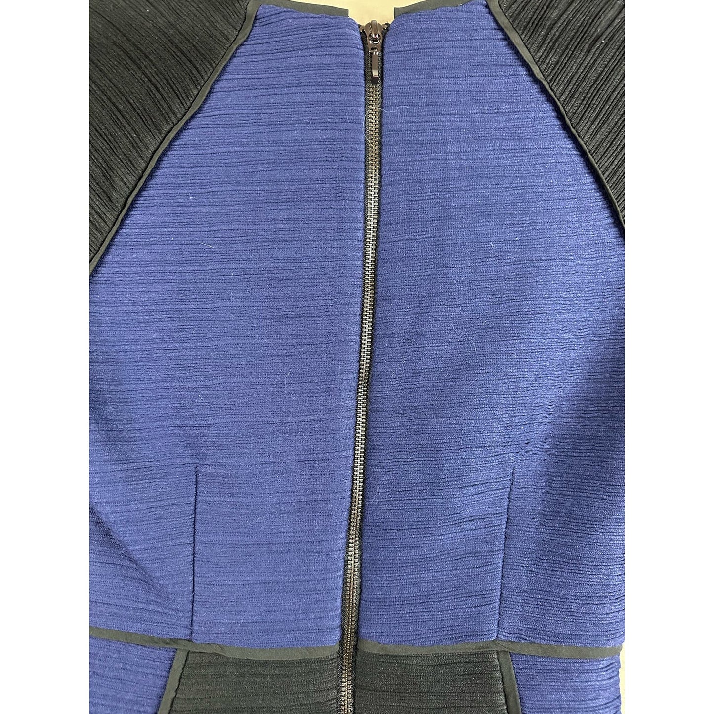 NWT Maeve Short Sleeve Black Blue Bodycon Fitted Dress Size 2P