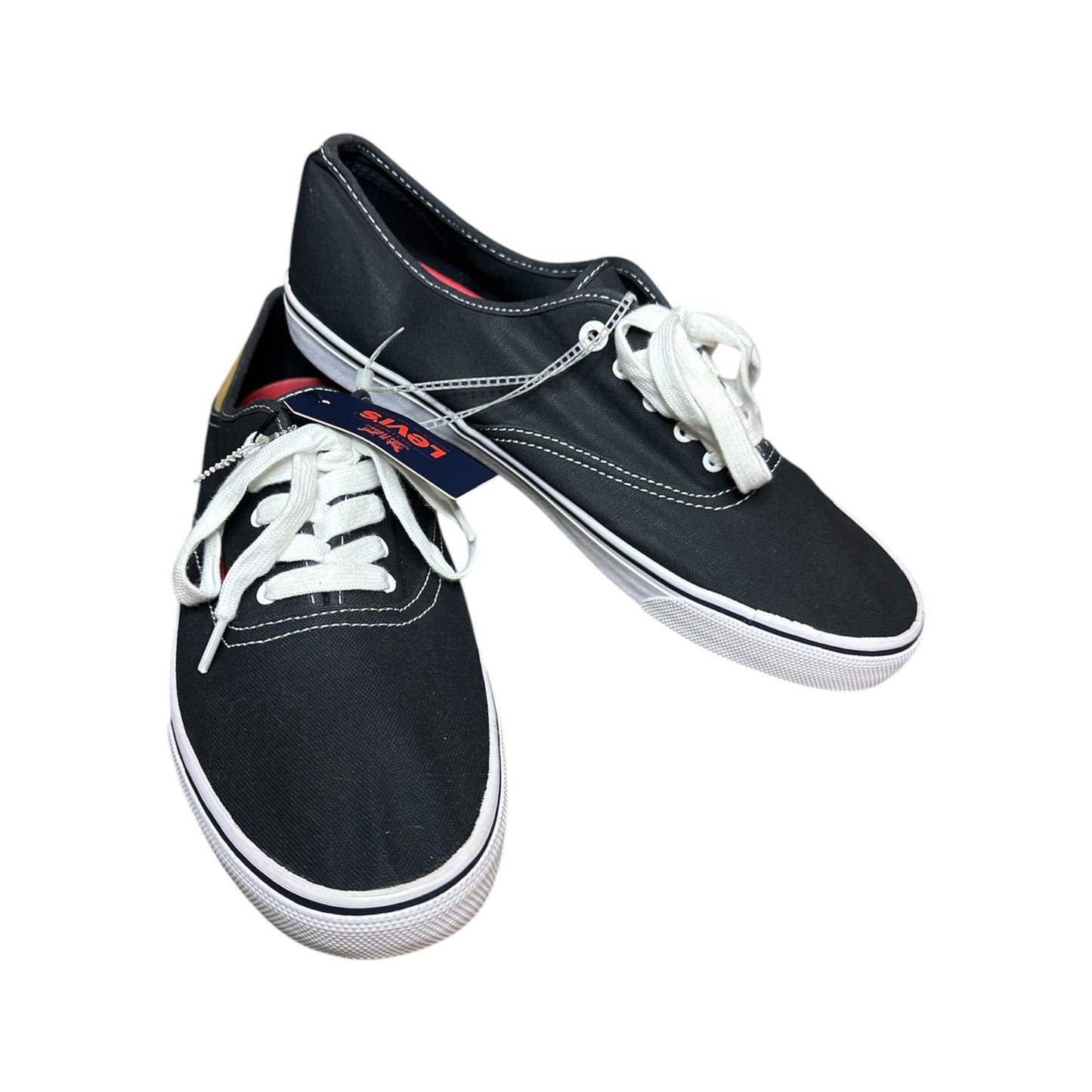 NWT Men’s Levi’s Blue White Canvas Lace up Leather Detail Casual Sneaker Size 13