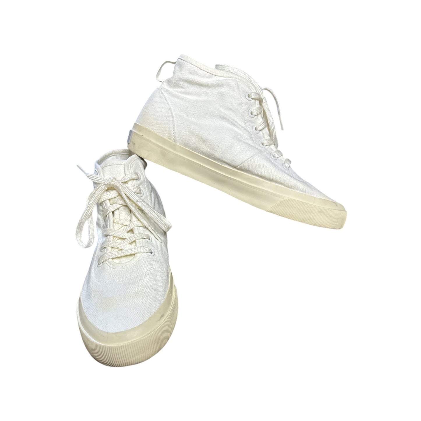 Everlane White Canvas High Tops Lace Up Sneakers Size Women’s 8