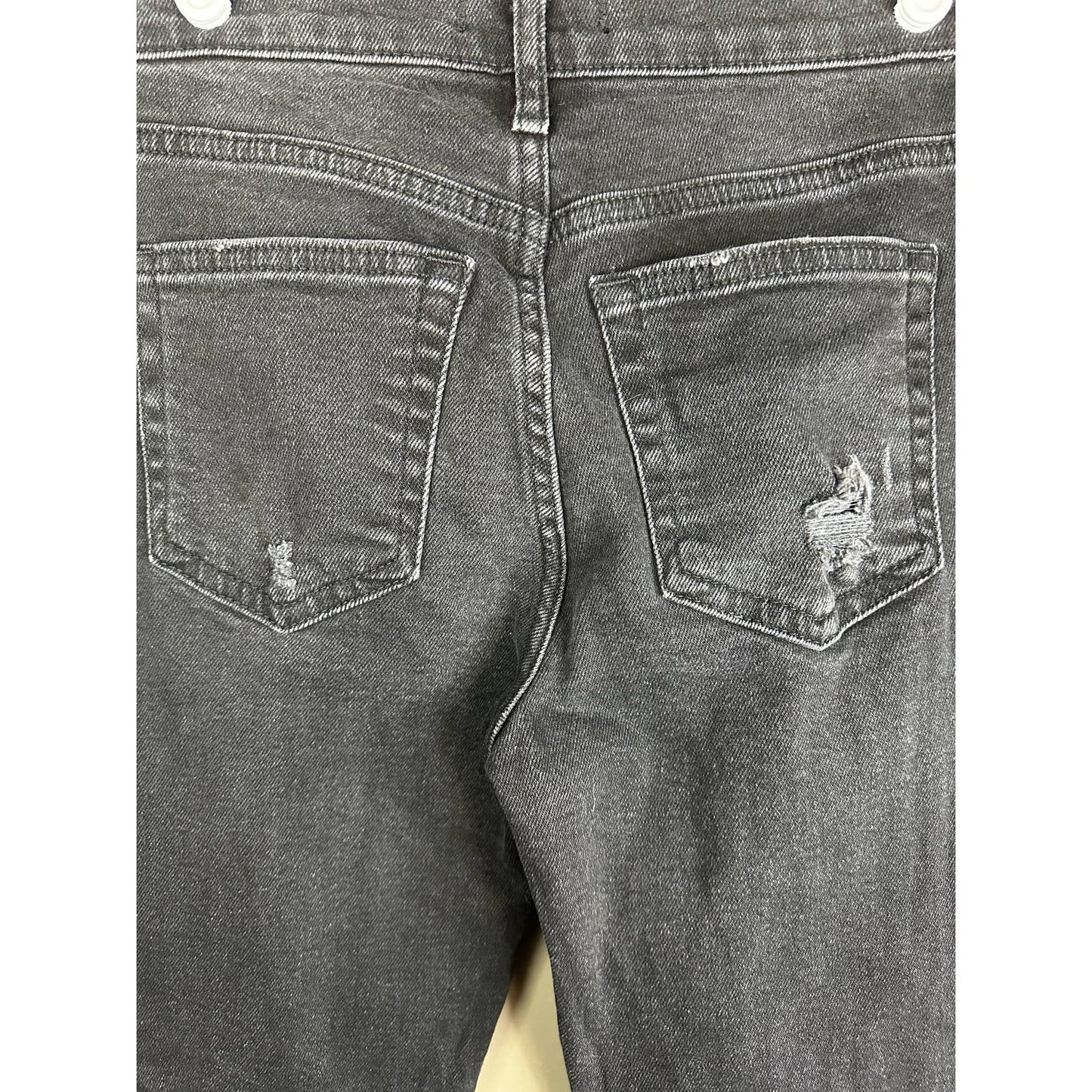 We The Free Black Super Distressed Skinny Jeans Side Slits Size 26