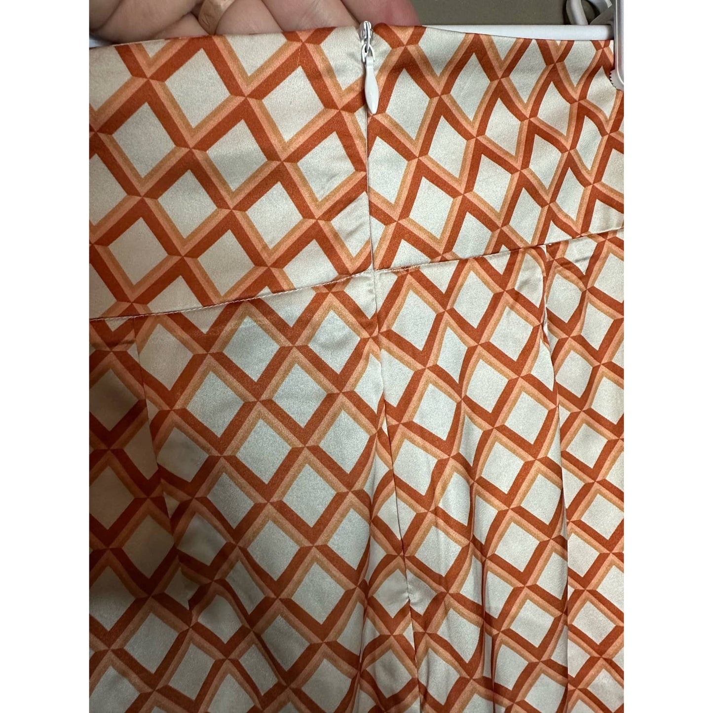 NWT Cider Silky Orange And White/Cream Pants Size XS