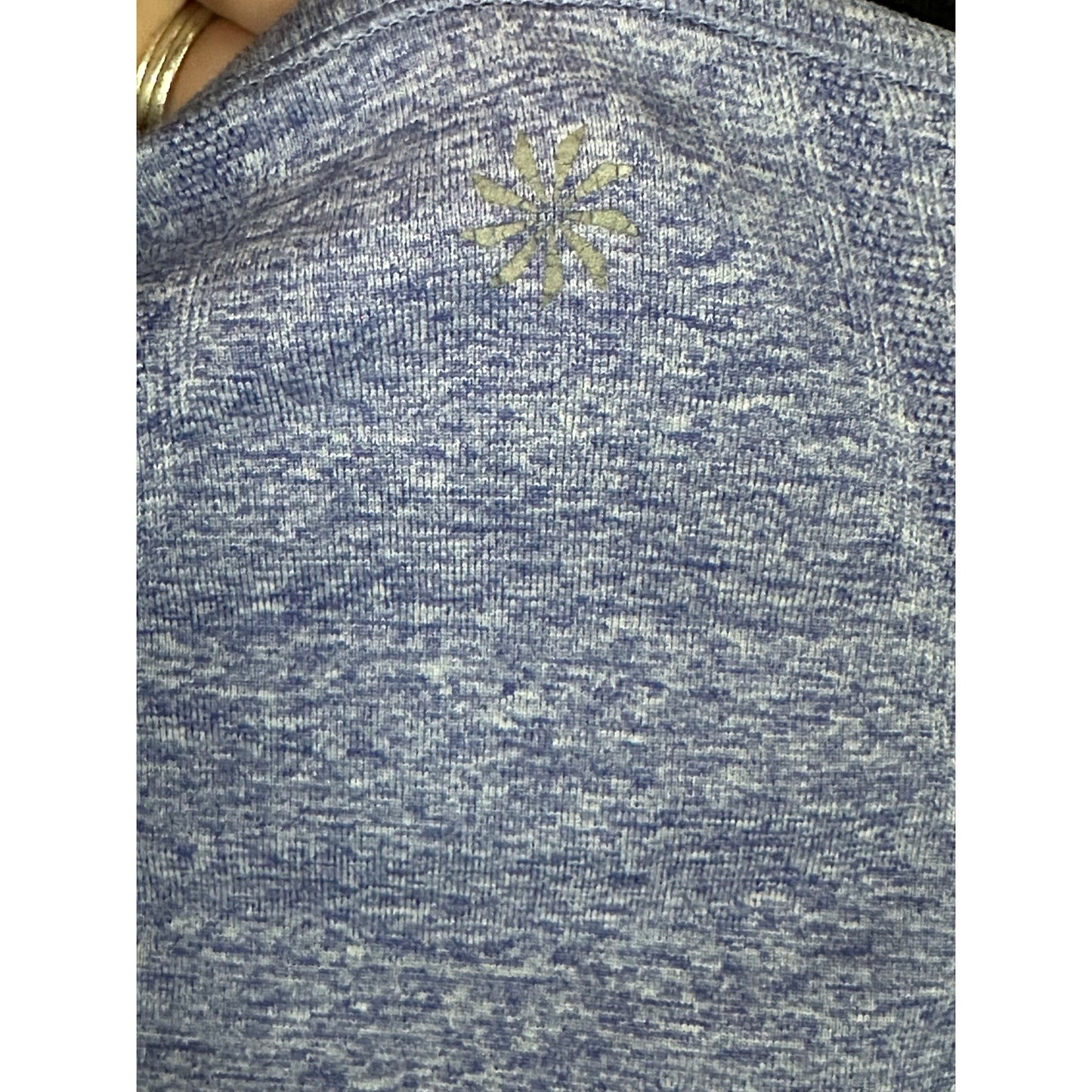 Athleta 'Fast Track' Blue Long Sleeve Athletic Workout Shirt Size Small