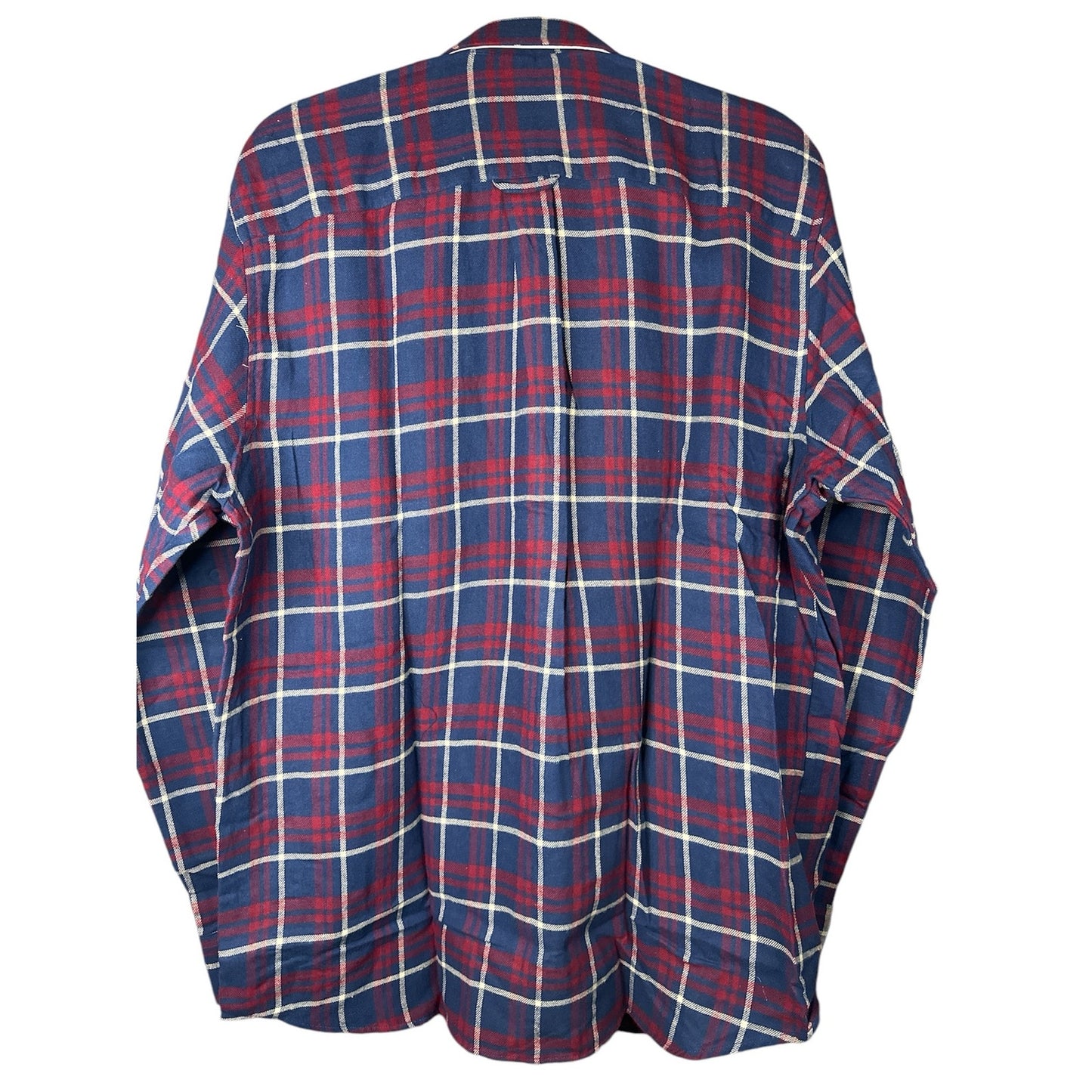 NEW Men’s Saddlebred ‘Classic Fit’ Maroon Blue Button Down Plaid Shirt Size L