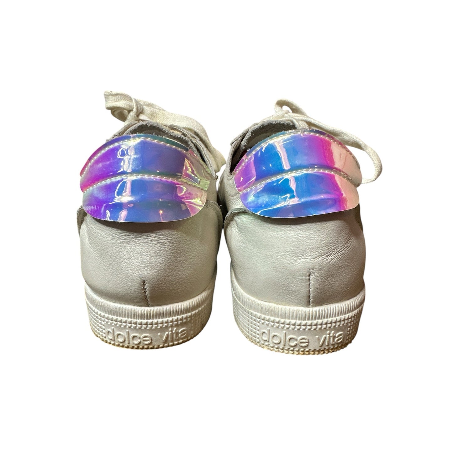 Women’s Dolce Vita 'Zaga' White Lace Up Printed Calf Fashion Sneakers Size 9