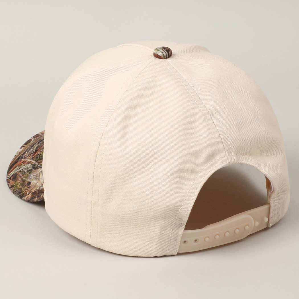Howdy Darlin' Embroidery Patch Camoflauge Cream Realtree Baseball Hat