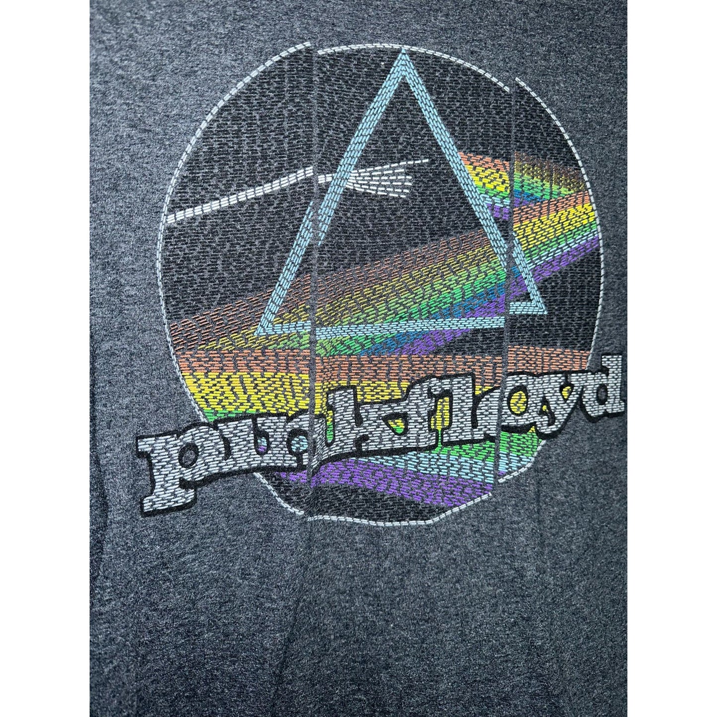 Pink Floyd Blue Short Sleeve Rainbow Logo T-Shirt Size Medium