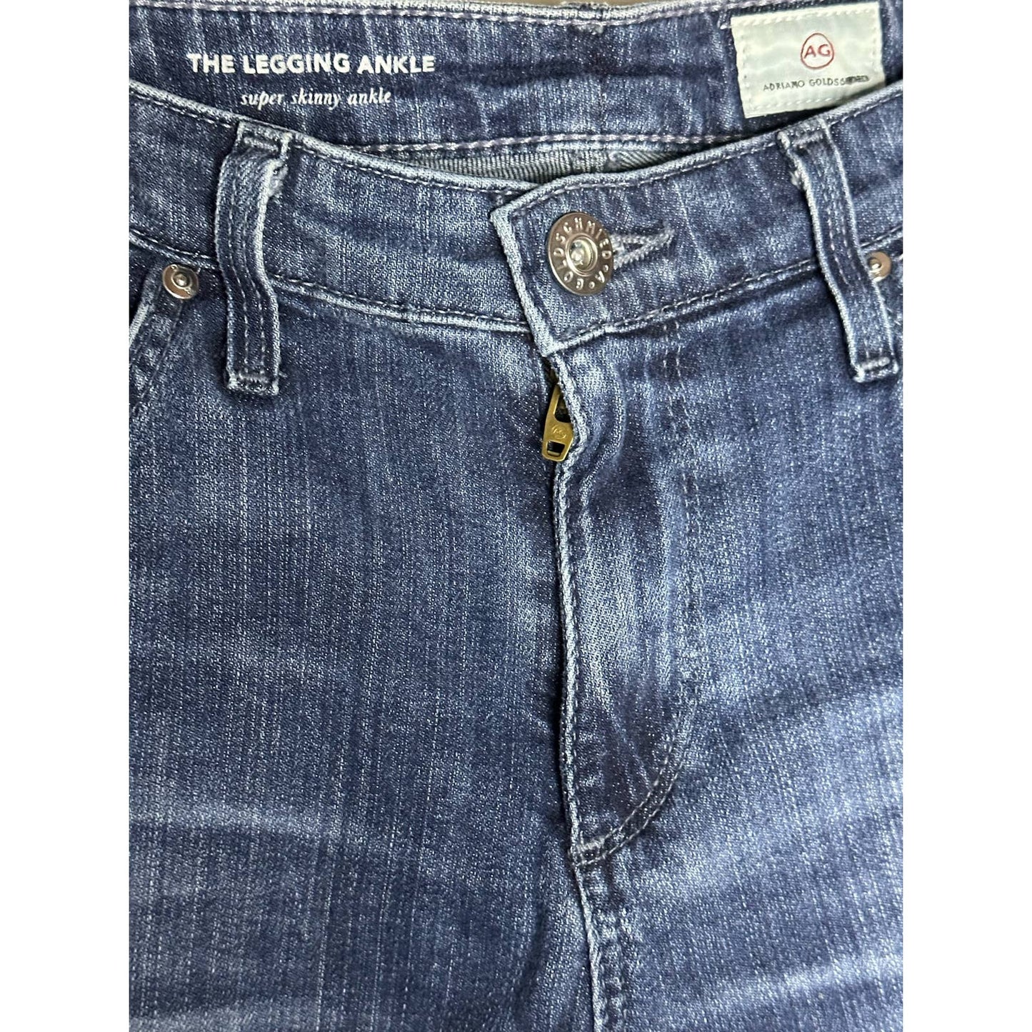 AG Adriano Goldschmied The Legging Ankle Super Skinny Blue Jeans Size 26R