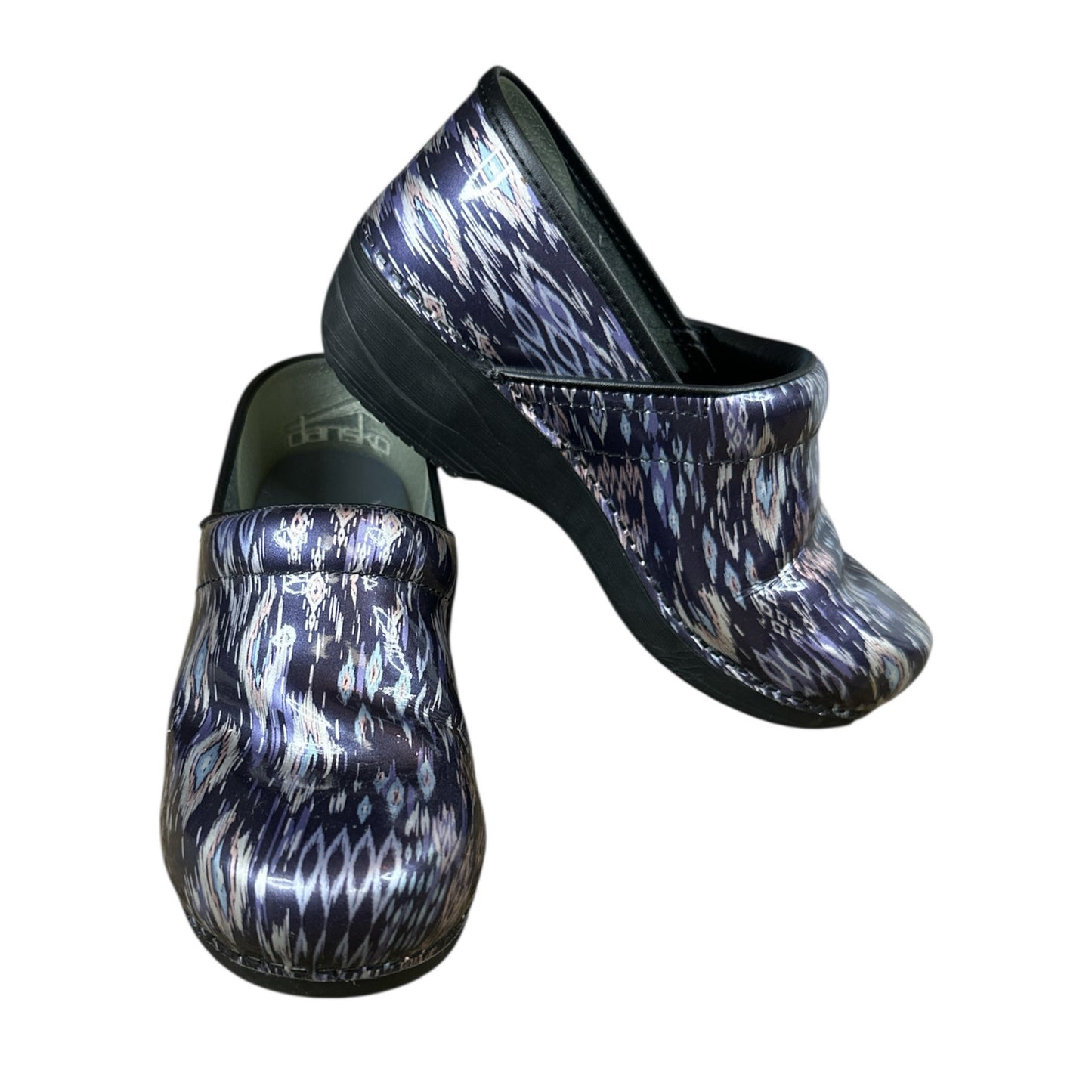 Dansko XP 2.0 Slip-On Metallic Grey Blue Professional Comfort Clogs Size 39