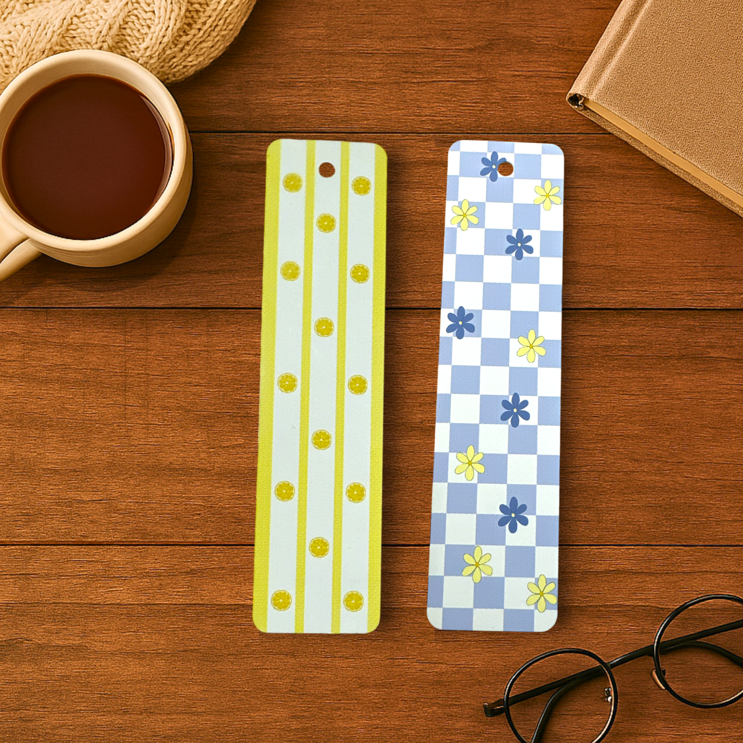 Double Sided Metal Sublimated Bookmark Set of 2 | Durable Bookish Gifts for Readers