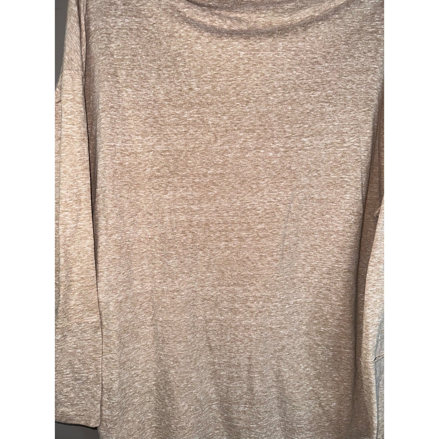 We The Free Beige/ Tan Long Sleeve Cowl Neck Bella Vista Blouse Size XS