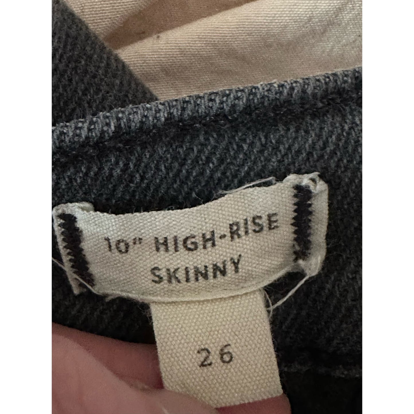 Madewell Black 10” High Rise High Waisted Skinny Jeans in Starkey Wash Size 26
