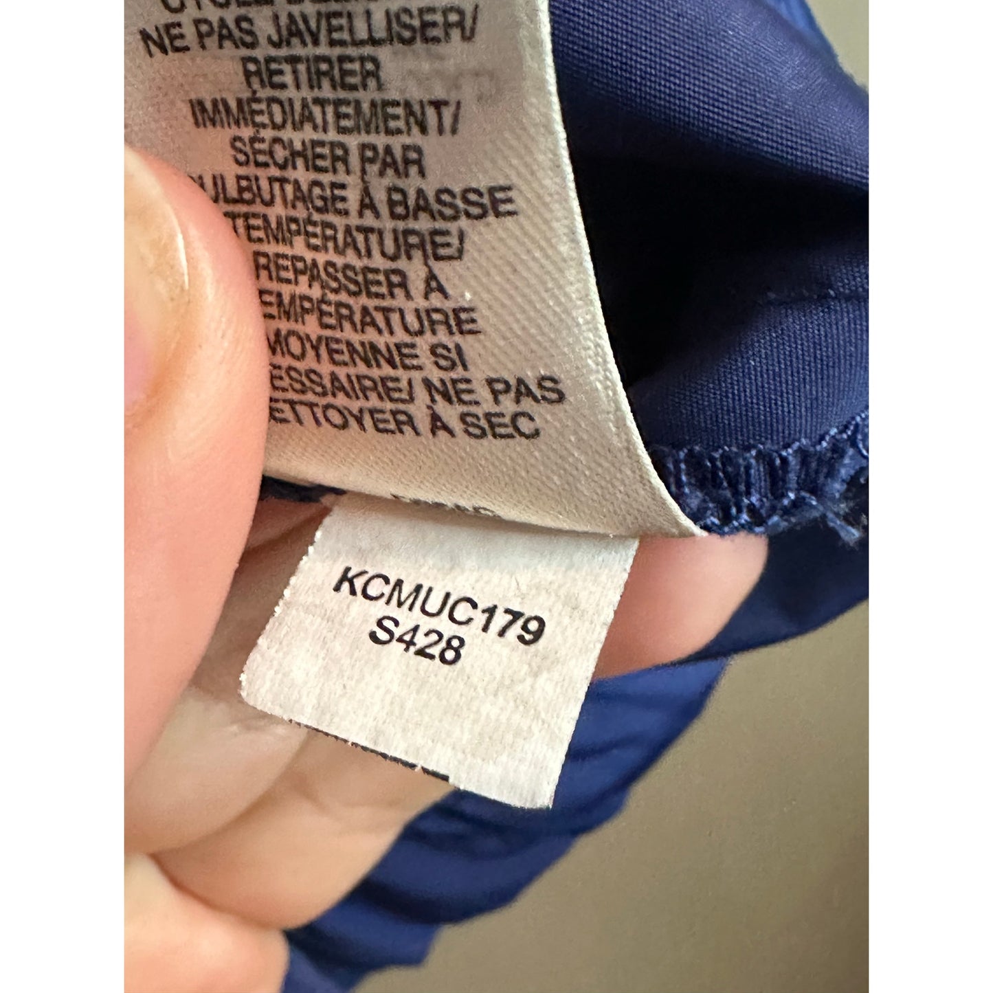 Y2K DKNY Blue Windbreaker Long Sleeve Zip Up Hooded Crop Rain Jacket Size Small
