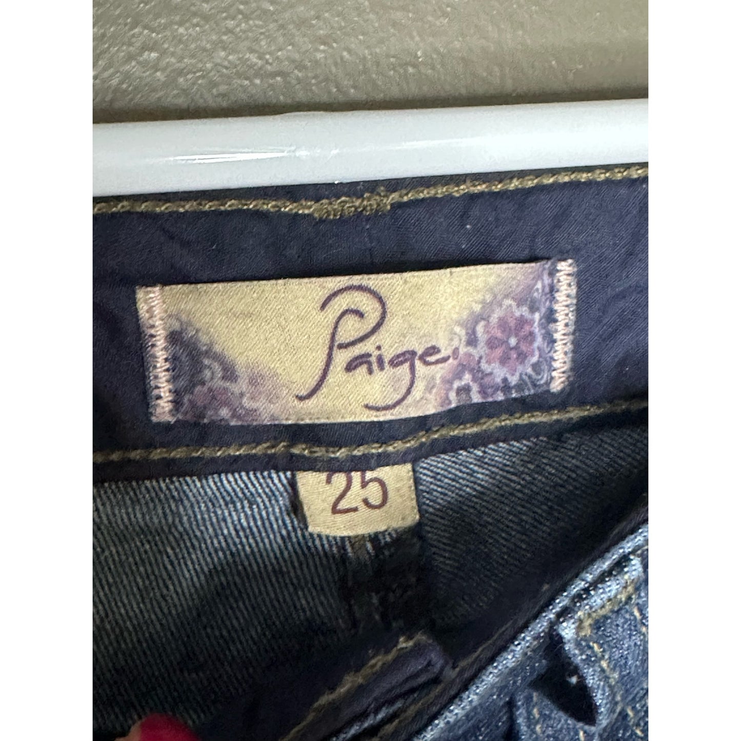 Paige Peg Skinny Medium Wash Blue Jeans Denim Size 25