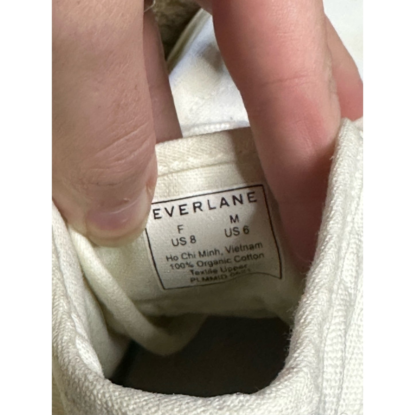Everlane White Canvas High Tops Lace Up Sneakers Size Women’s 8