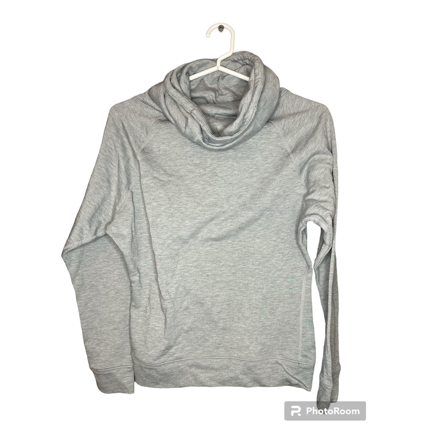 Nike Cowl Neck Drawstring Grey Black Hoodie Size XS