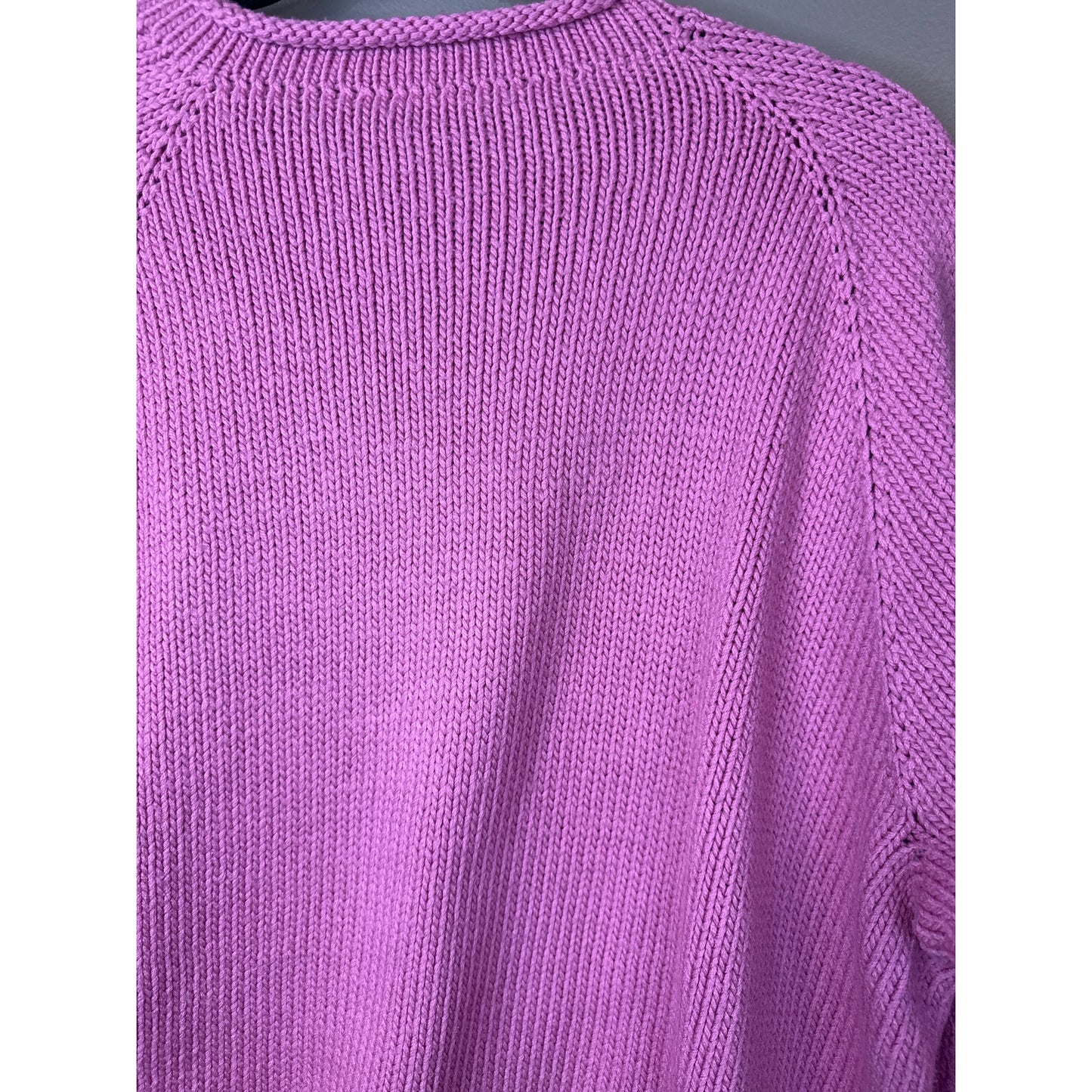 Handmade Heavy Knitted Long Sleeve Thick Pink Pullover Sweater Size L/XL