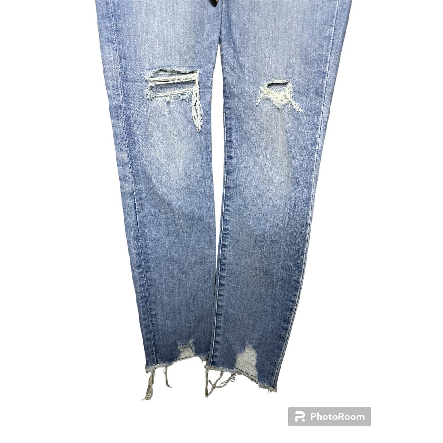 Madewell Light Wash Distressed 9” High Rise Skinny Jeans Size 23