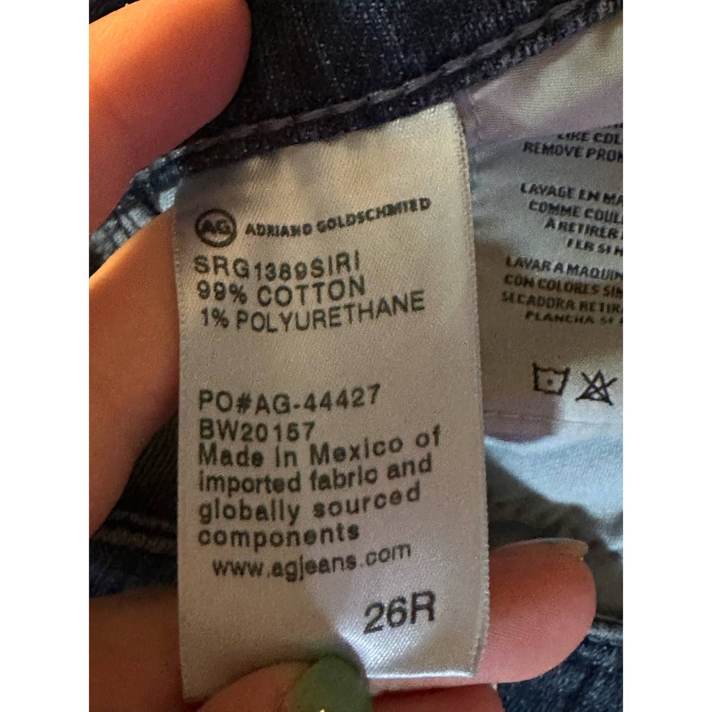 AG Adriano Goldschmied The Legging Ankle Super Skinny Blue Jeans Size 26R