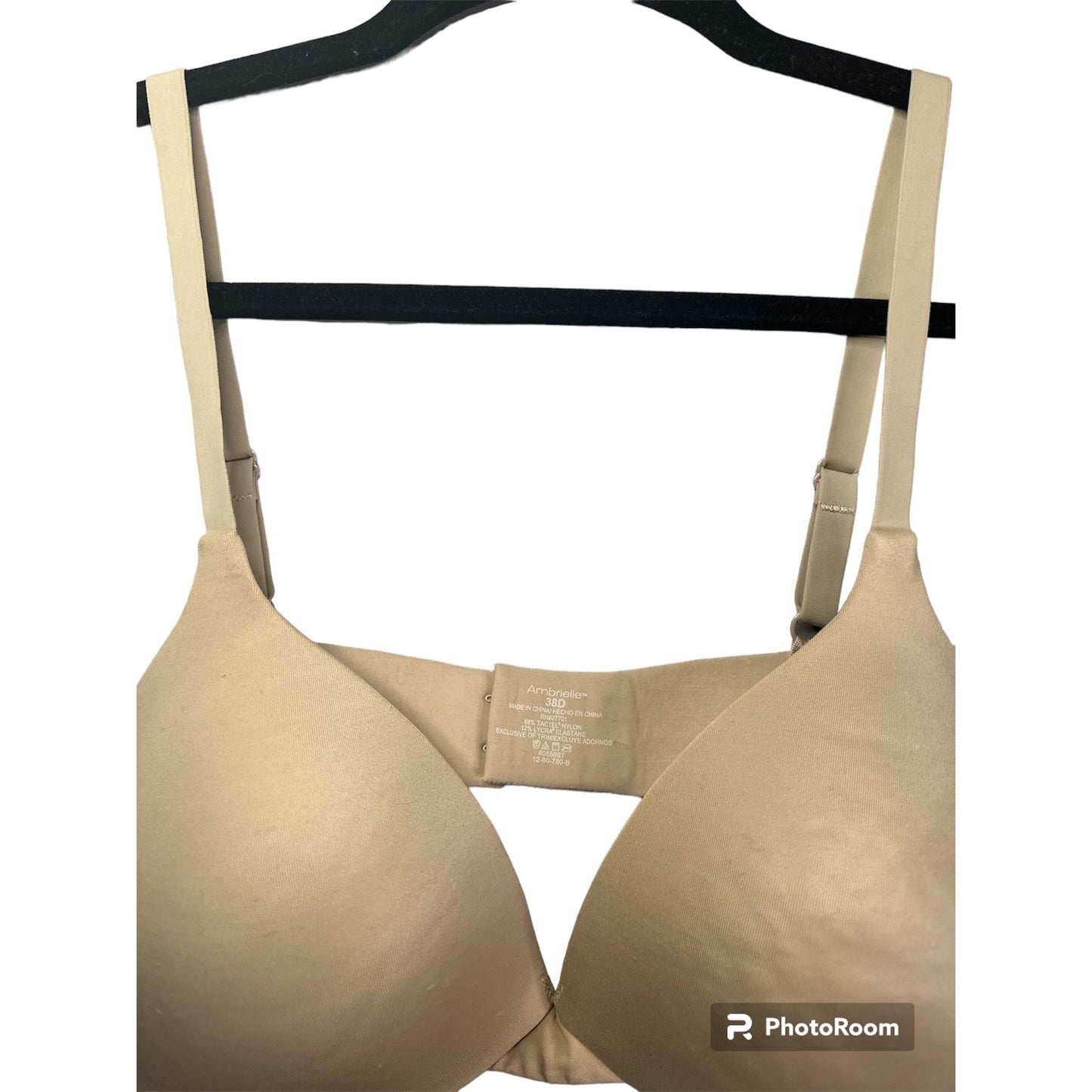 Ambrielle Nude Beige Buttery Soft Underwire Bra Size 38D