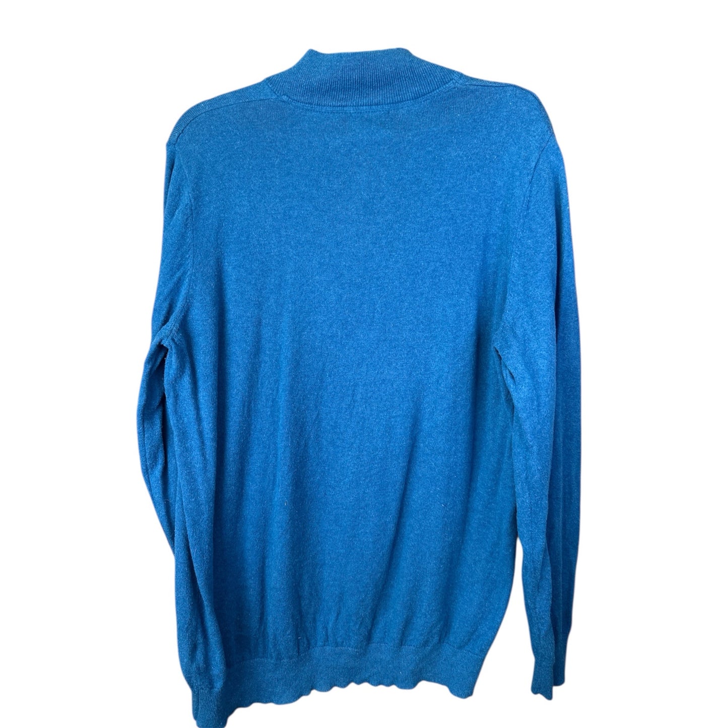 Men’s L.L.Bean Blue Quarter Zip Pullover Cashmere Sweatshirt Size Large-Tall