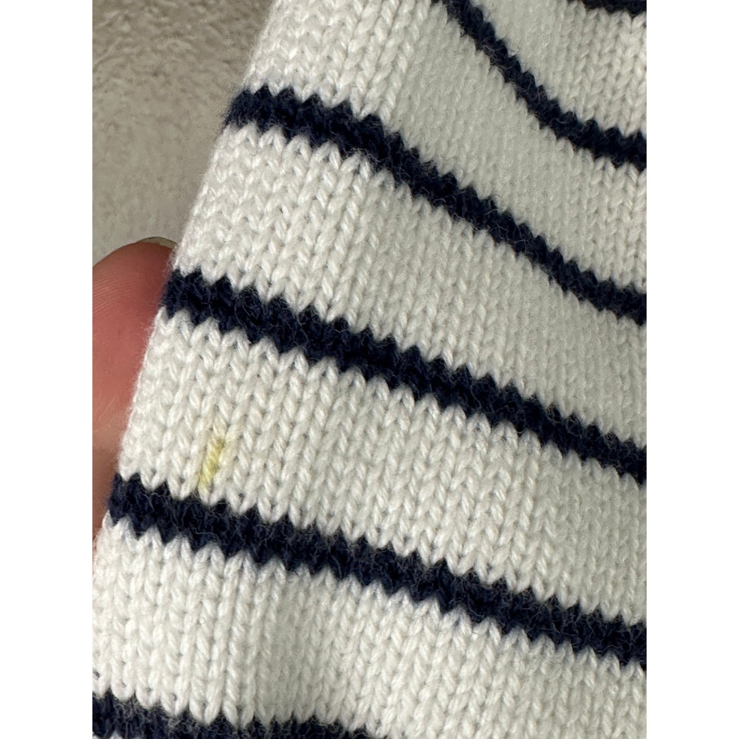 Boy’s Janie & Jack Thick Knit Long Sleeve White Blue Cardigan Size 12-18 Months