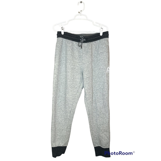Men's Reebok Light and Dark Grey Fleece Lined Sweatpants Joggers Size M