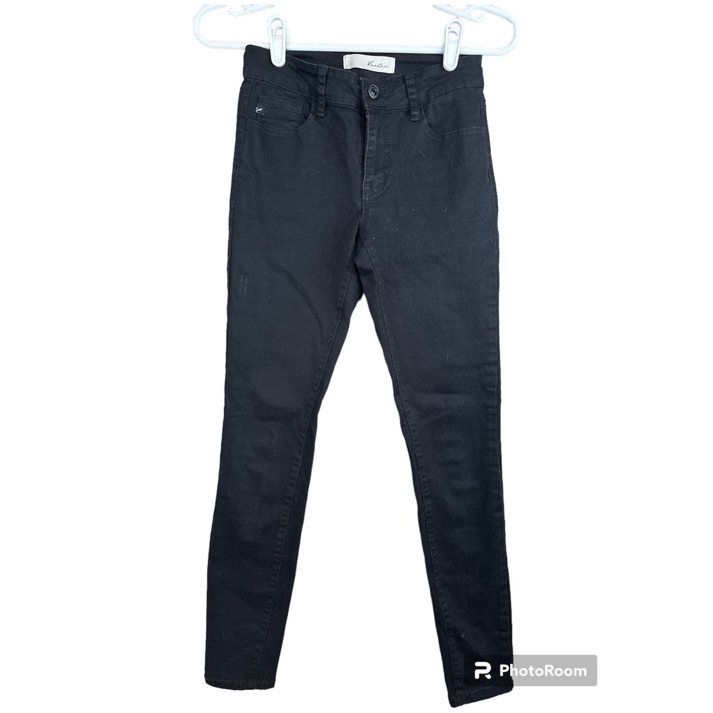 Kancan Black Mid Rise Skinny Signature Denim Jeans Size 0