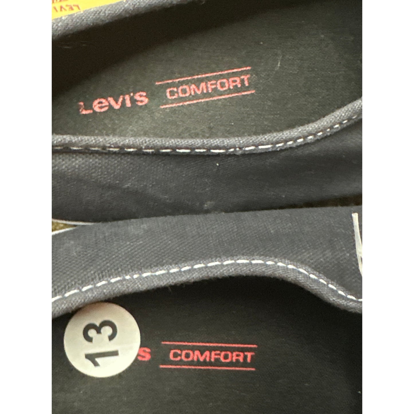 NWT Men’s Levi’s Blue White Canvas Lace up Leather Detail Casual Sneaker Size 13