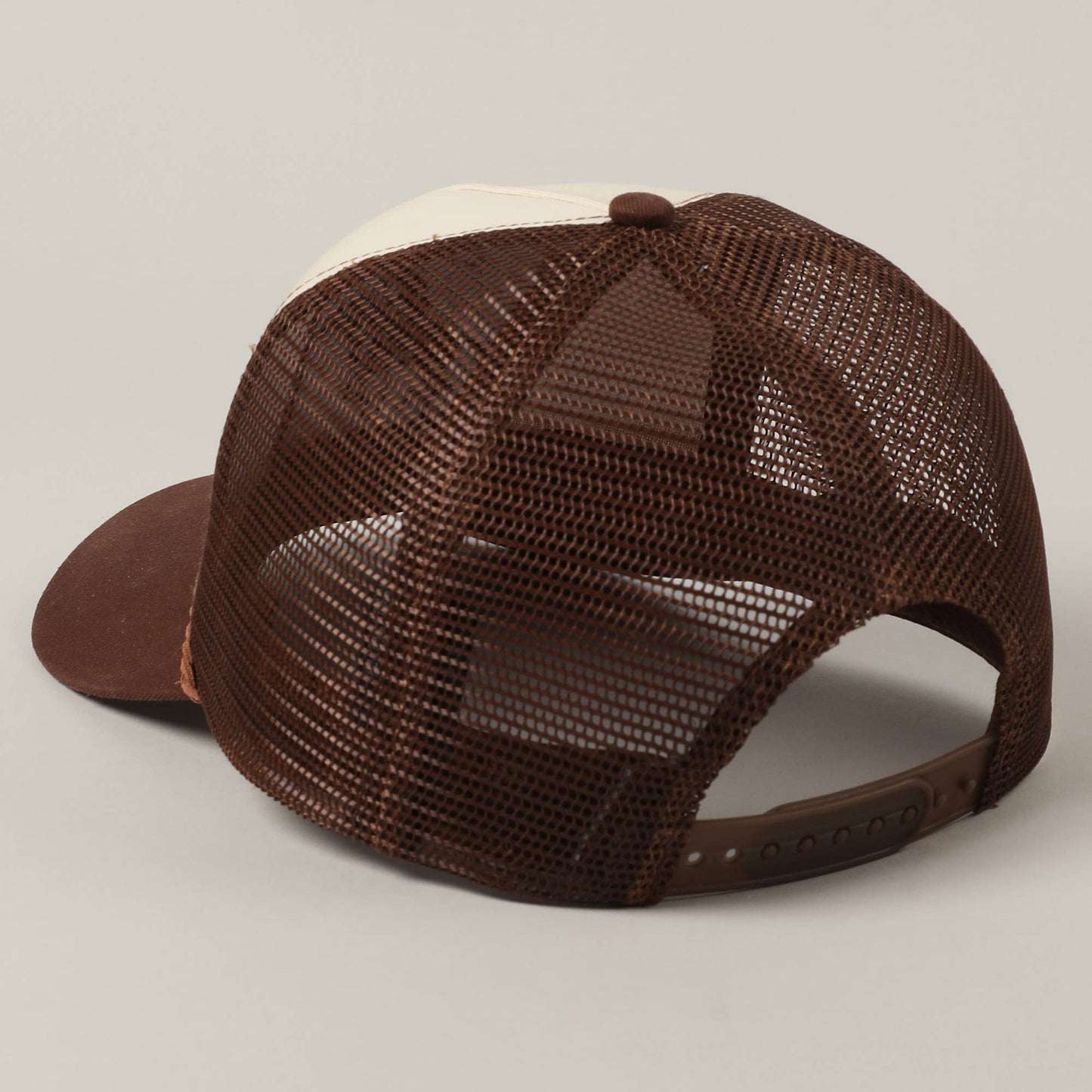'Ride 'Em Cowboy' Howdy Brown Embroidered Mesh Back Baseball Hat