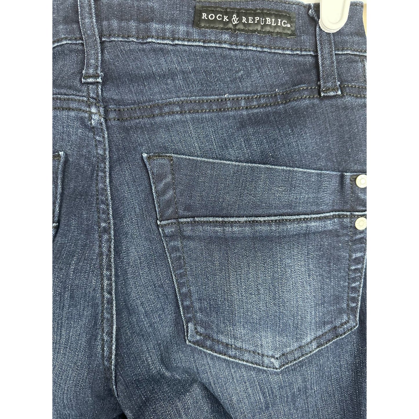 Rock & Republic Kashmiere Dark Wash Skinny Blue Jeans Size 6