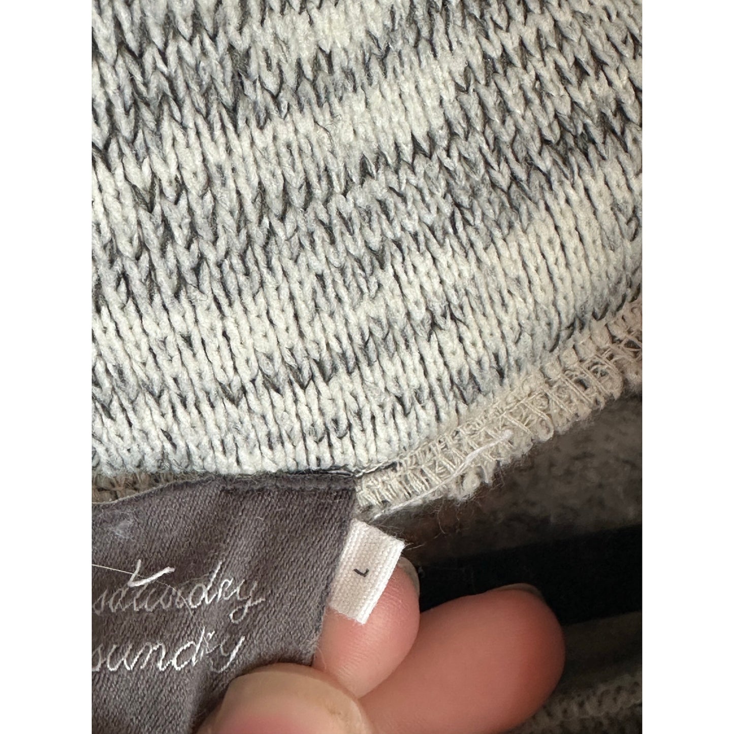Saturday Sunday Anthropologie Space Dye Grey Cowl Neck Pull Over Sweater Size L
